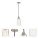 Hand Blown Art Glass Mini Pendants 1 Light 5.5 inch Brushed Nickel Mini Pendant Ceiling Light