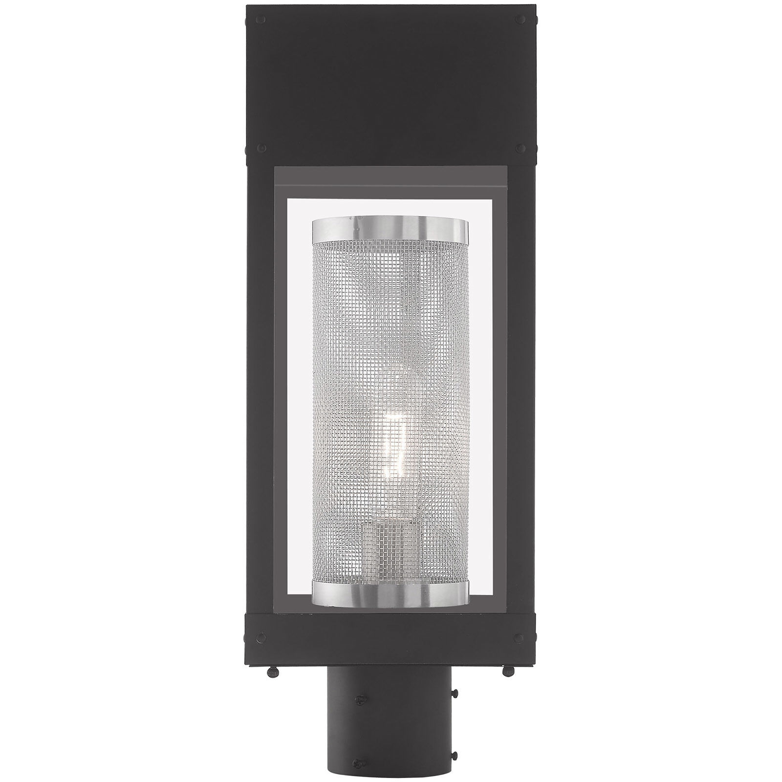 Franklin 1 Light 19 inch Black Outdoor Post Top Lantern