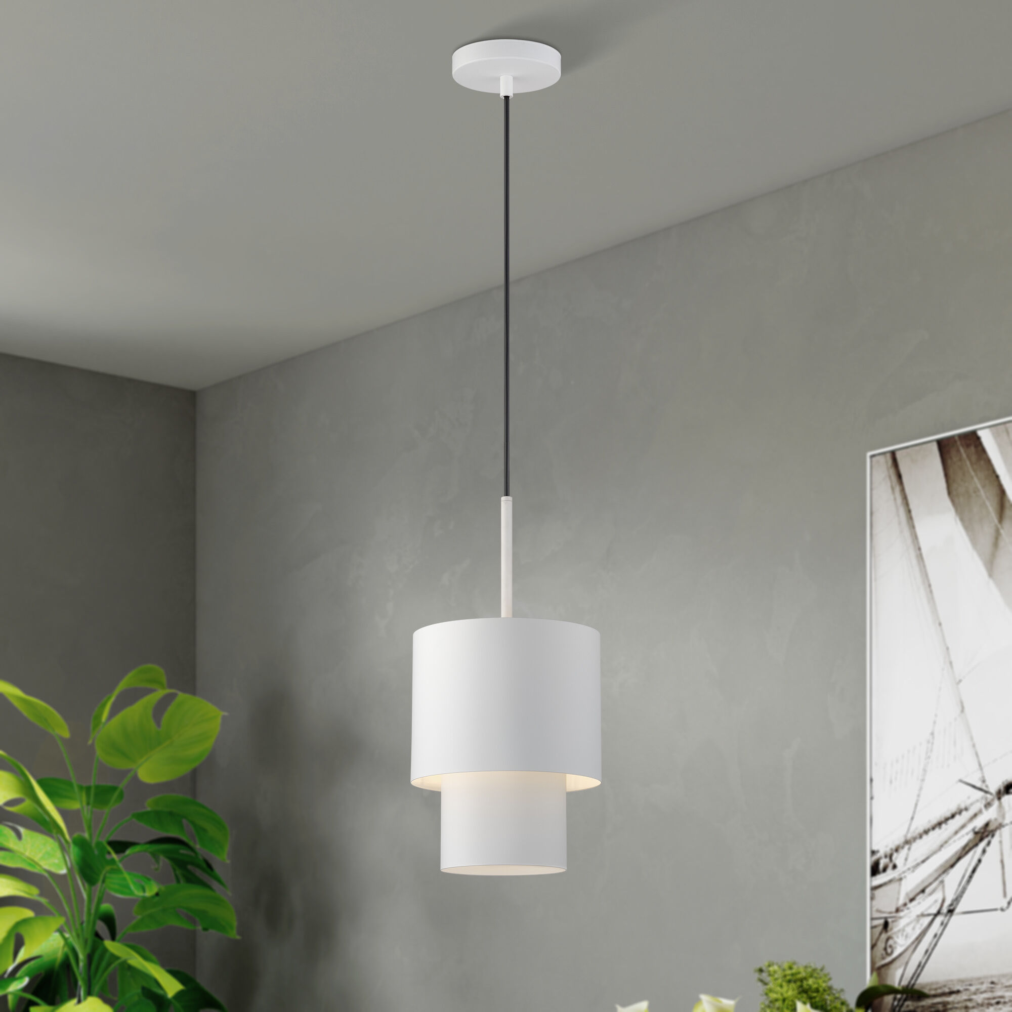 Zolana 1 Light 8.5 inch White Mini Pendant Ceiling Light
