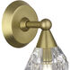 Brussels 1 Light 7 inch Natural Brass Crystal Single Sconce Wall Light