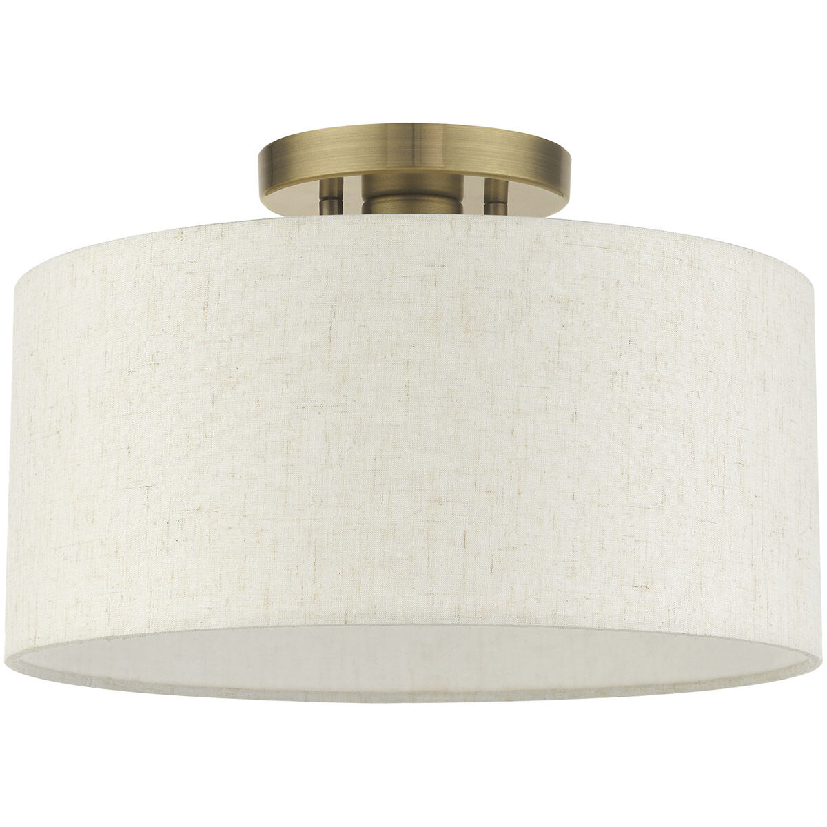 Blossom 1 Light 13 inch Antique Brass Semi Flush Ceiling Light