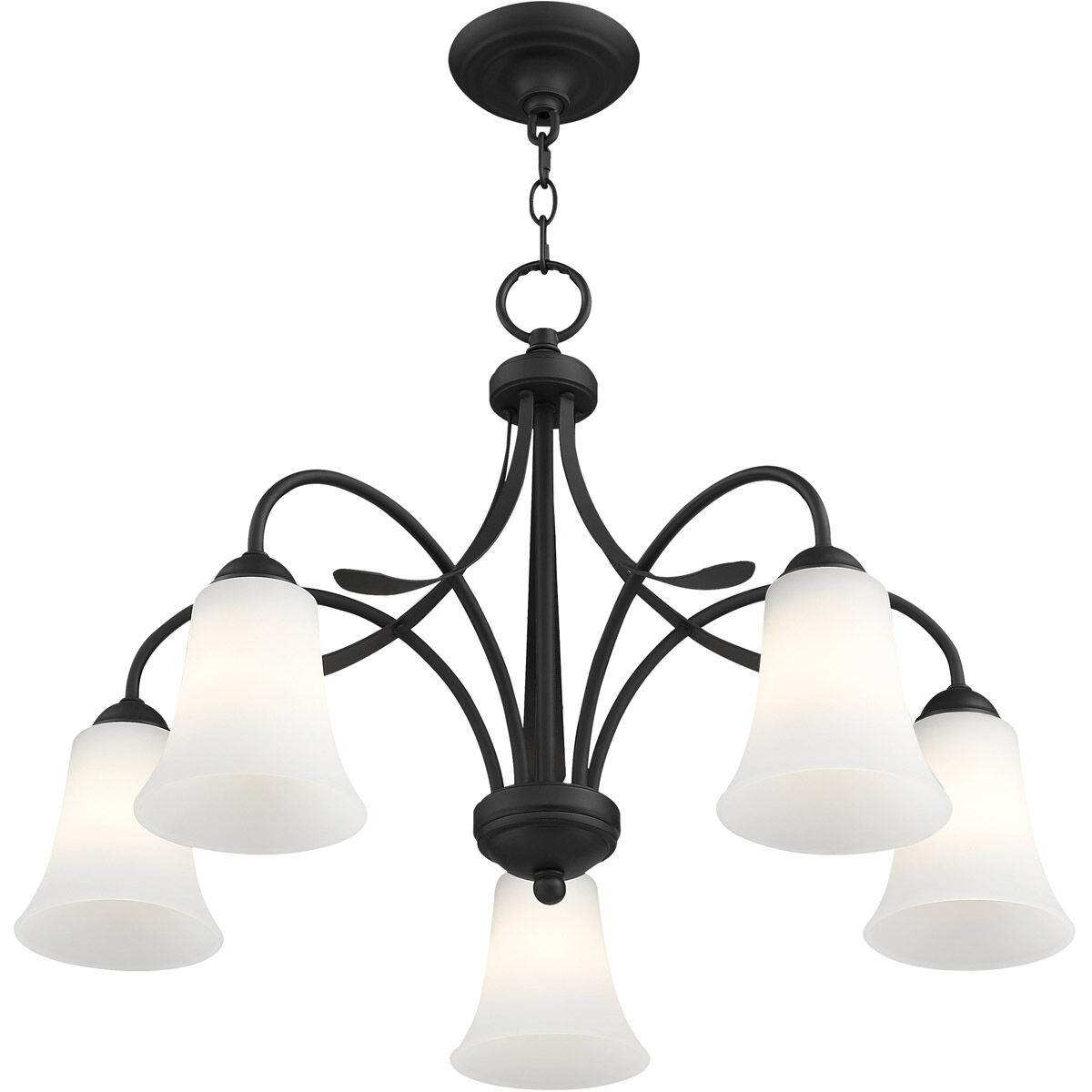 Ridgedale 5 Light 26 inch Black Chandelier Ceiling Light