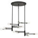 Bannister 15 Light 41.25 inch Black with Brushed Nickel Accents Extra Large Chandelier Ceiling Light