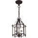 Livingston 3 Light 10 inch Bronze Convertible Mini Pendant/Ceiling Mount Ceiling Light
