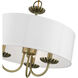 Brookdale 3 Light 16 inch Antique Brass Pendant Chandelier Ceiling Light