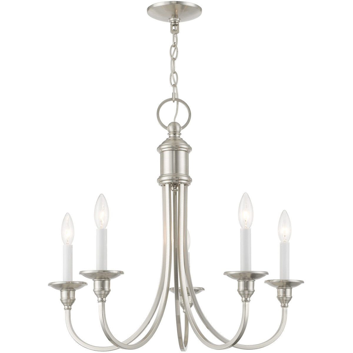 Cranford 5 Light 24 inch Brushed Nickel Chandelier Ceiling Light