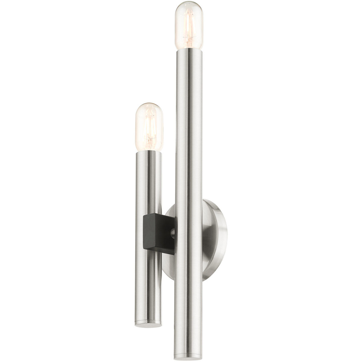 Helsinki 2 Light 5 inch Brushed Nickel ADA ADA Double Sconce Wall Light