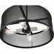 Industro 4 Light 20 inch Black with Brushed Nickel Accents Chandelier Ceiling Light