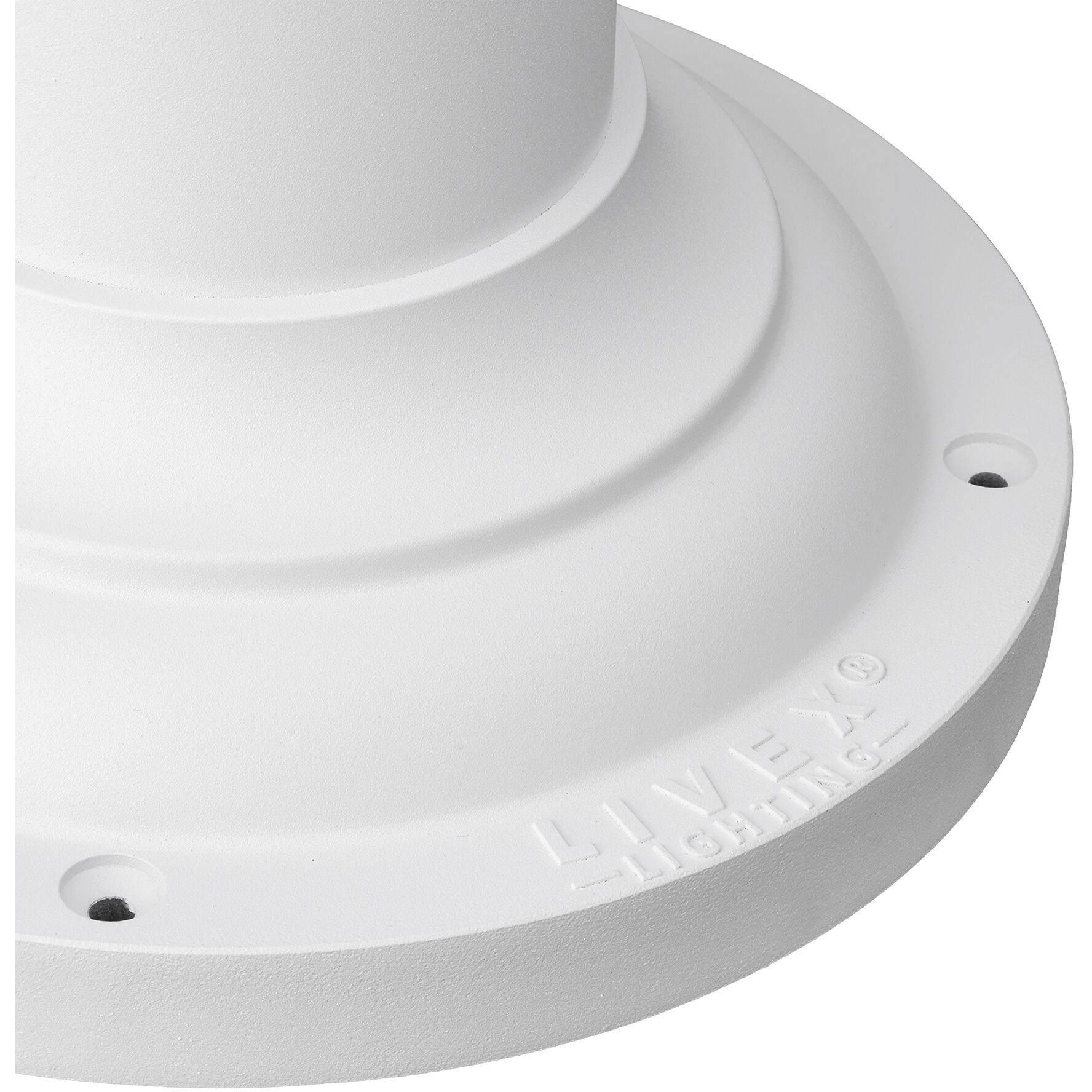 Allison 6.5 inch Textured White Pier Mount Adapter