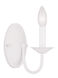 Home Basics 1 Light 4 inch White Wall Sconce Wall Light