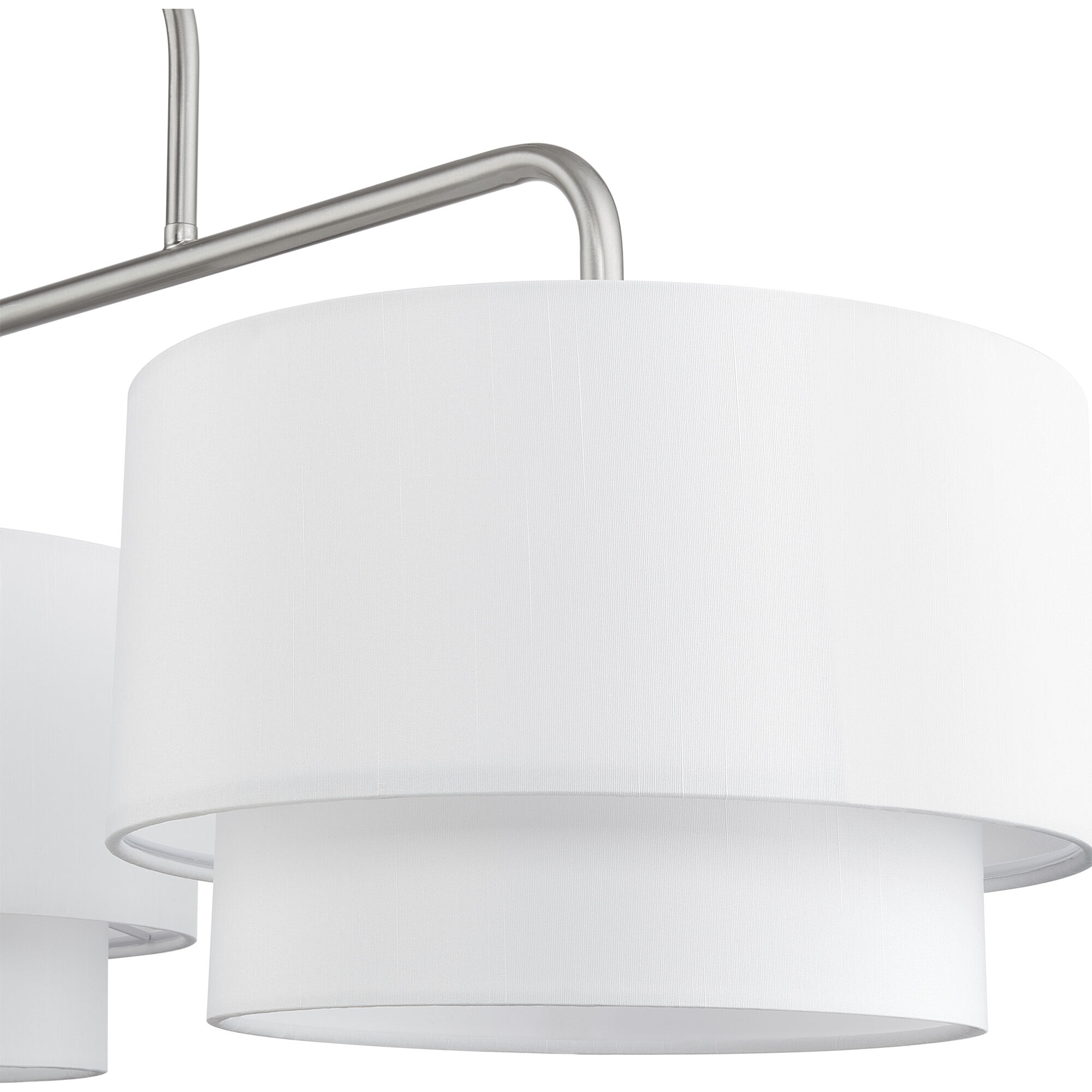 Manorwood 3 Light 49 inch Brushed Nickel Linear Chandelier Ceiling Light