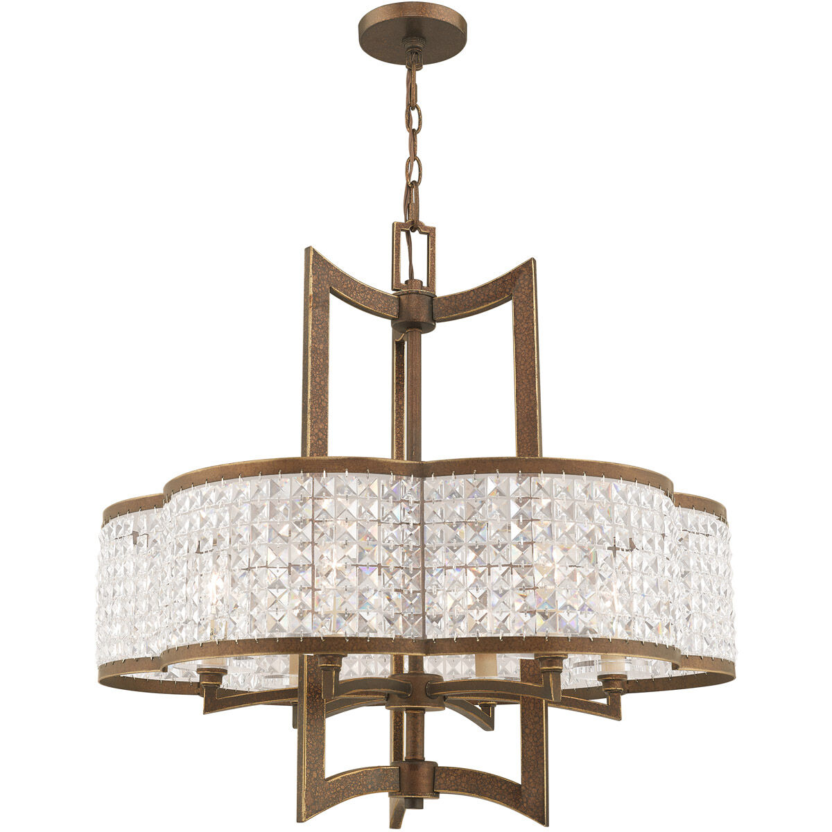 Grammercy 6 Light 26 inch Hand Painted Palacial Bronze Chandelier Ceiling Light
