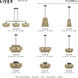 Florell 5 Light 22 inch English Bronze Pendant Chandelier Ceiling Light