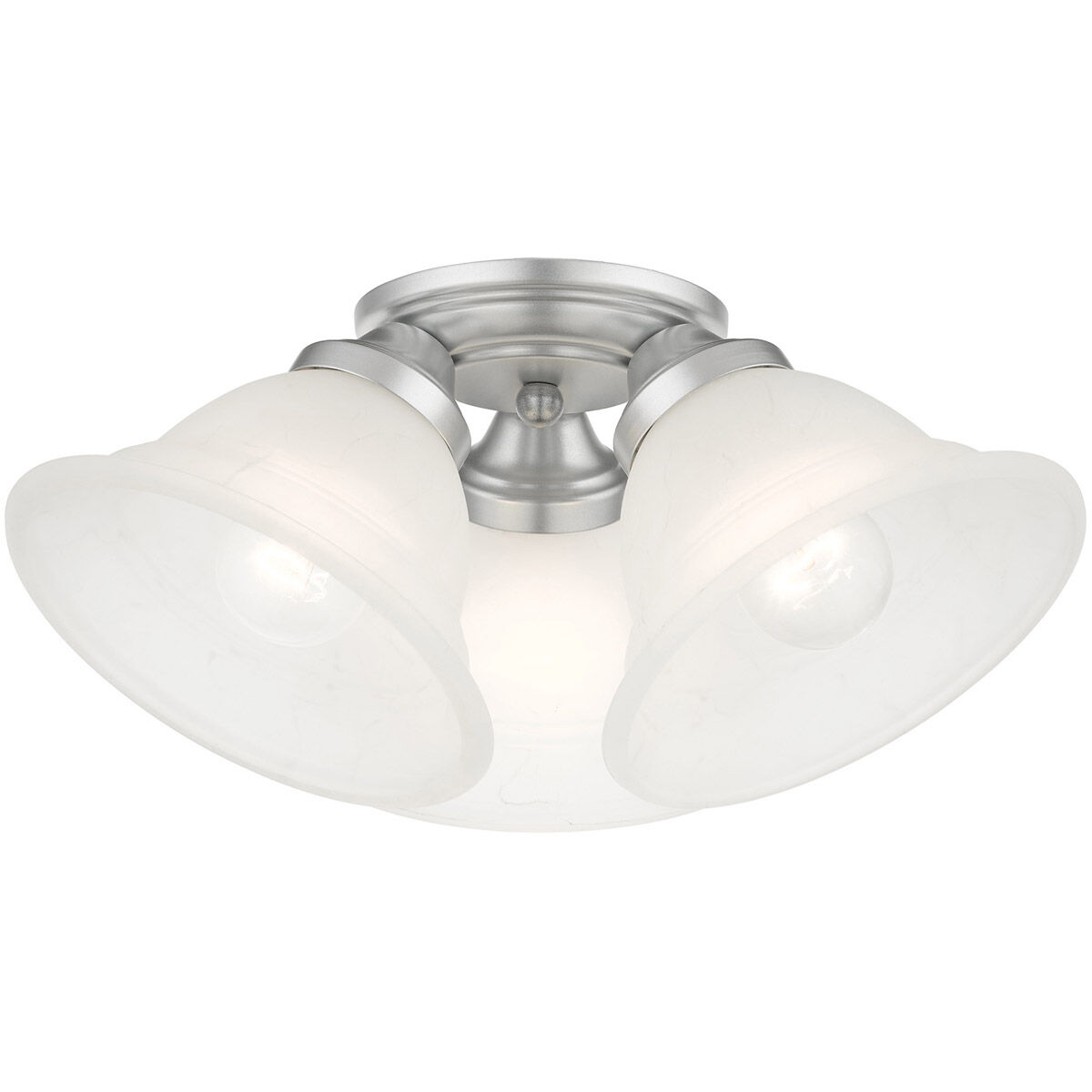 Wynnewood 3 Light 16 inch Painted Satin Nickel Flush Mount Ceiling Light
