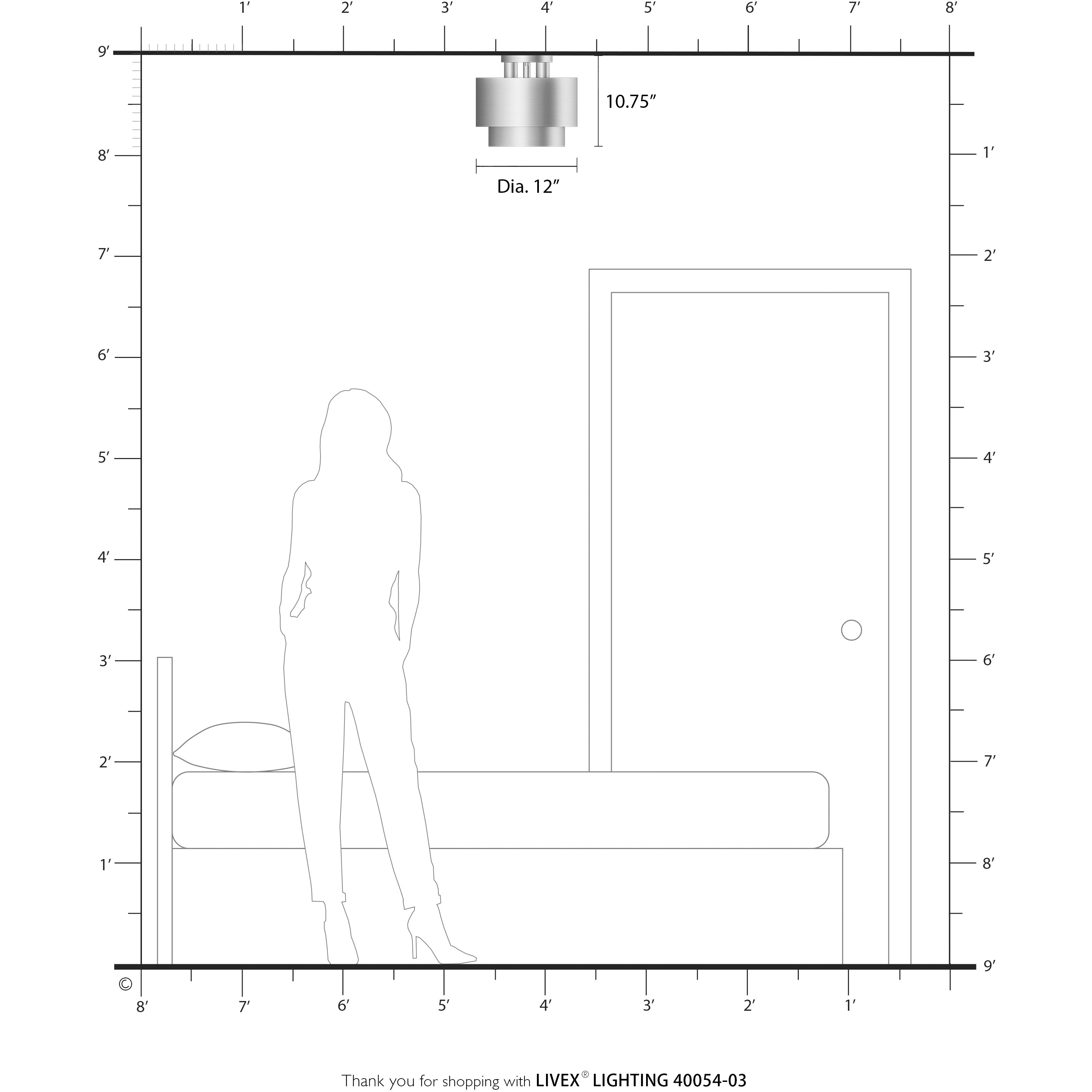 Zolana 2 Light 12 inch White Semi Flush Mount Ceiling Light, Medium