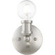 Lansdale 1 Light 5 inch Brushed Nickel Single Vanity Sconce Wall Light, Single