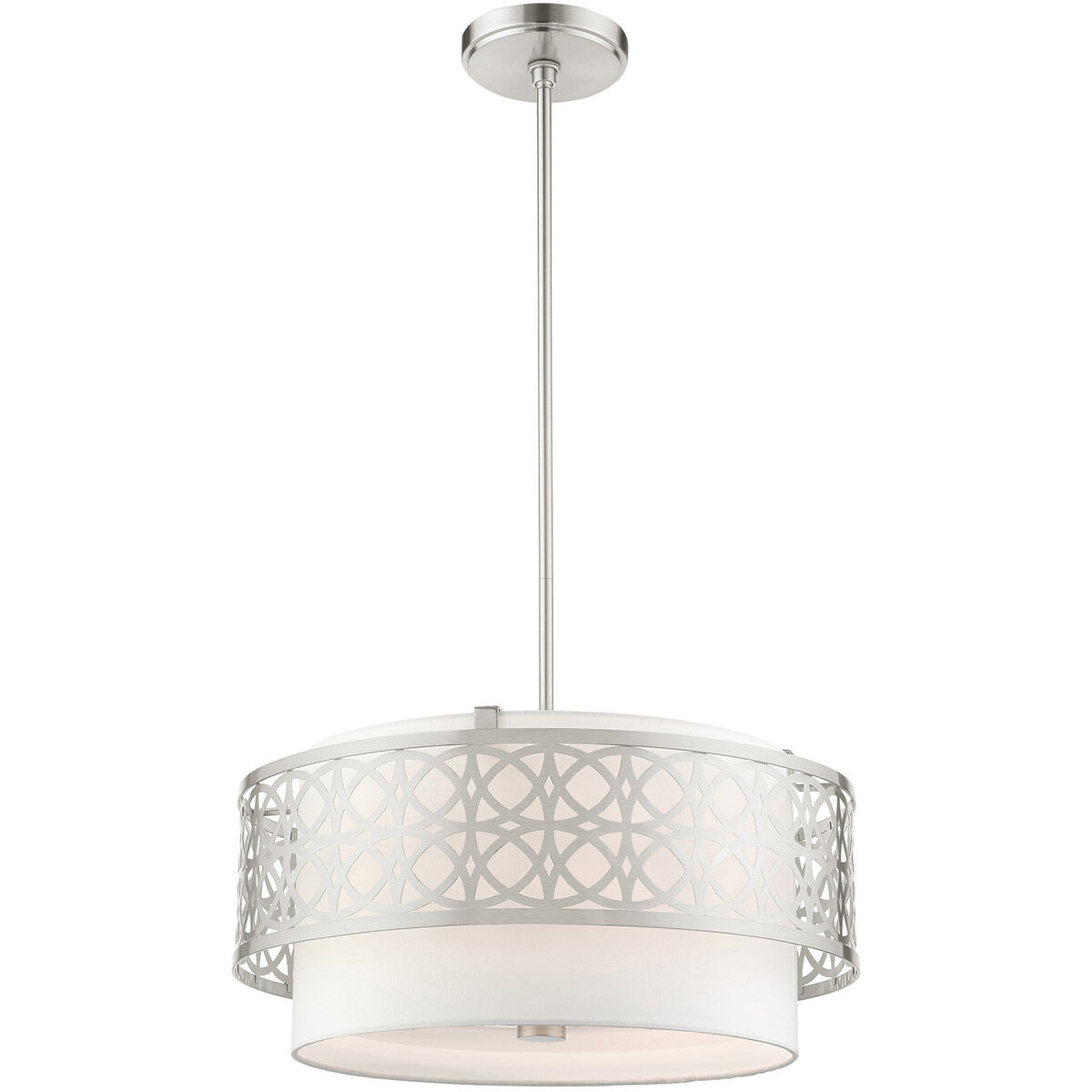 Calinda 4 Light 20 inch Brushed Nickel Pendant Chandelier Ceiling Light