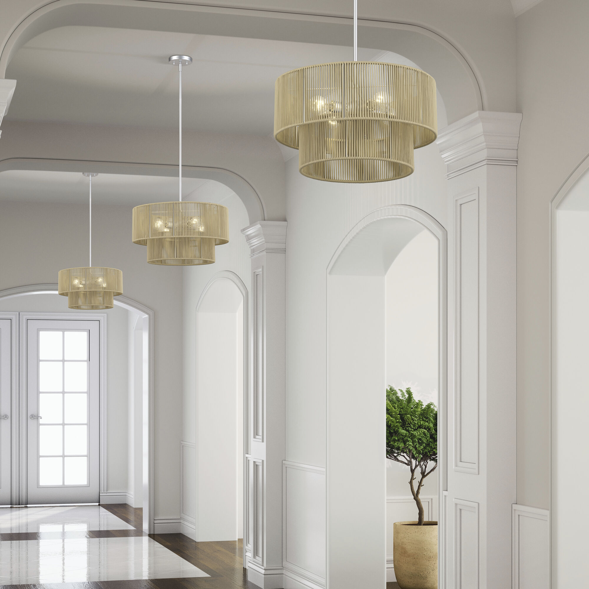 Acordia 4 Light 20 inch Painted Nickel Pendant Chandelier Ceiling Light