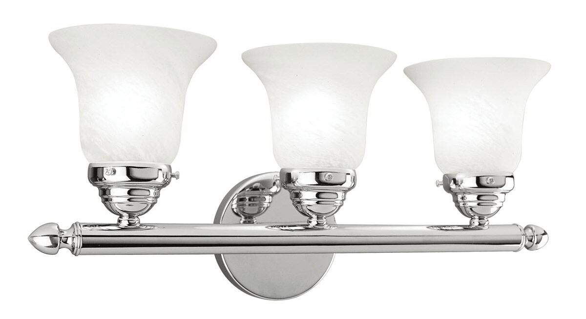 Neptune 3 Light 19 inch Polished Chrome Bath Vanity Wall Light