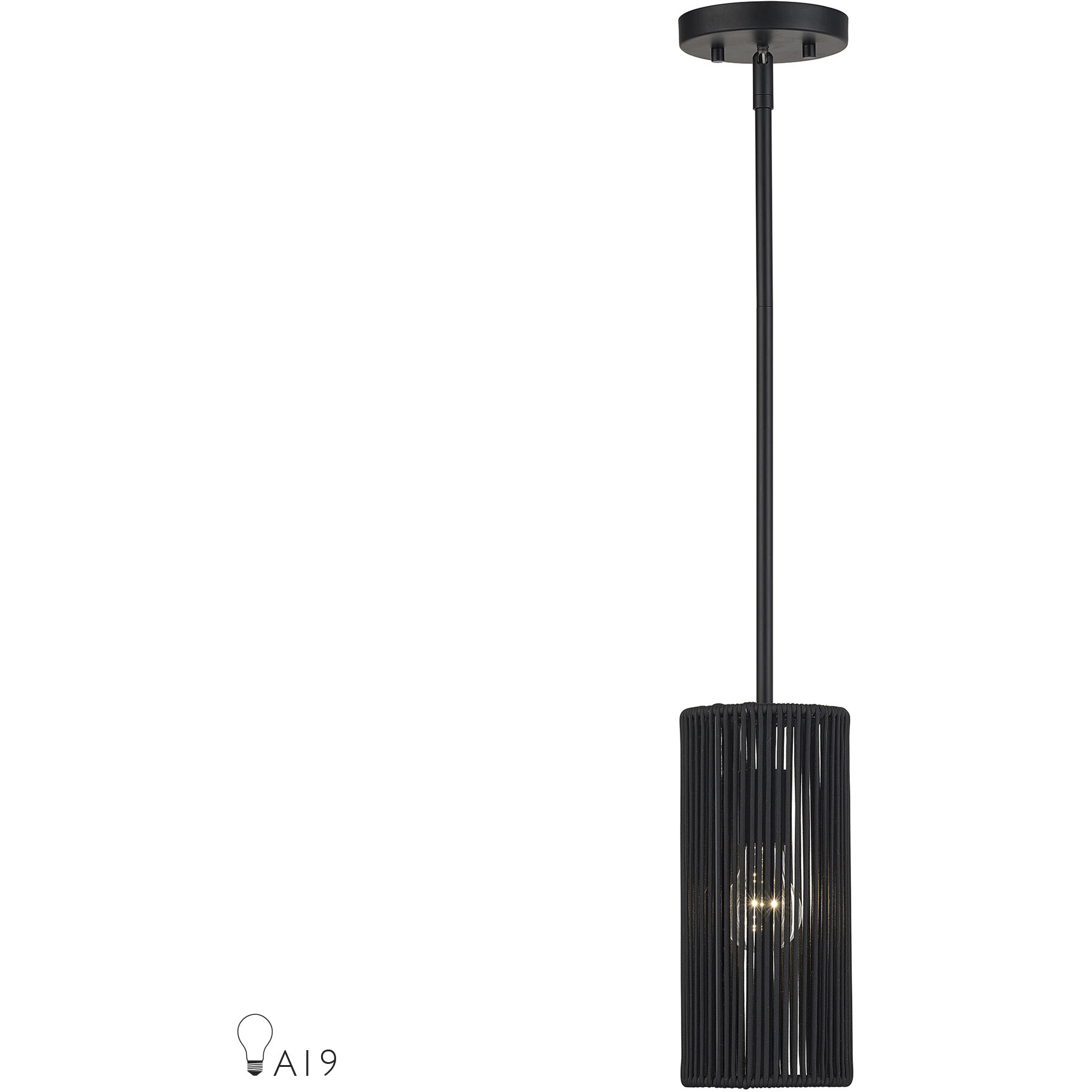 Acordia 1 Light 5.13 inch Black Mini Pendant Ceiling Light