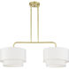 Manorwood 2 Light 35 inch Soft Gold Linear Chandelier Ceiling Light