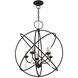 Aria 5 Light 24 inch Black Chandelier Ceiling Light