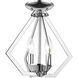 Prism 2 Light 11 inch Polished Chrome Convertible Mini Chandelier/Ceiling Mount Ceiling Light