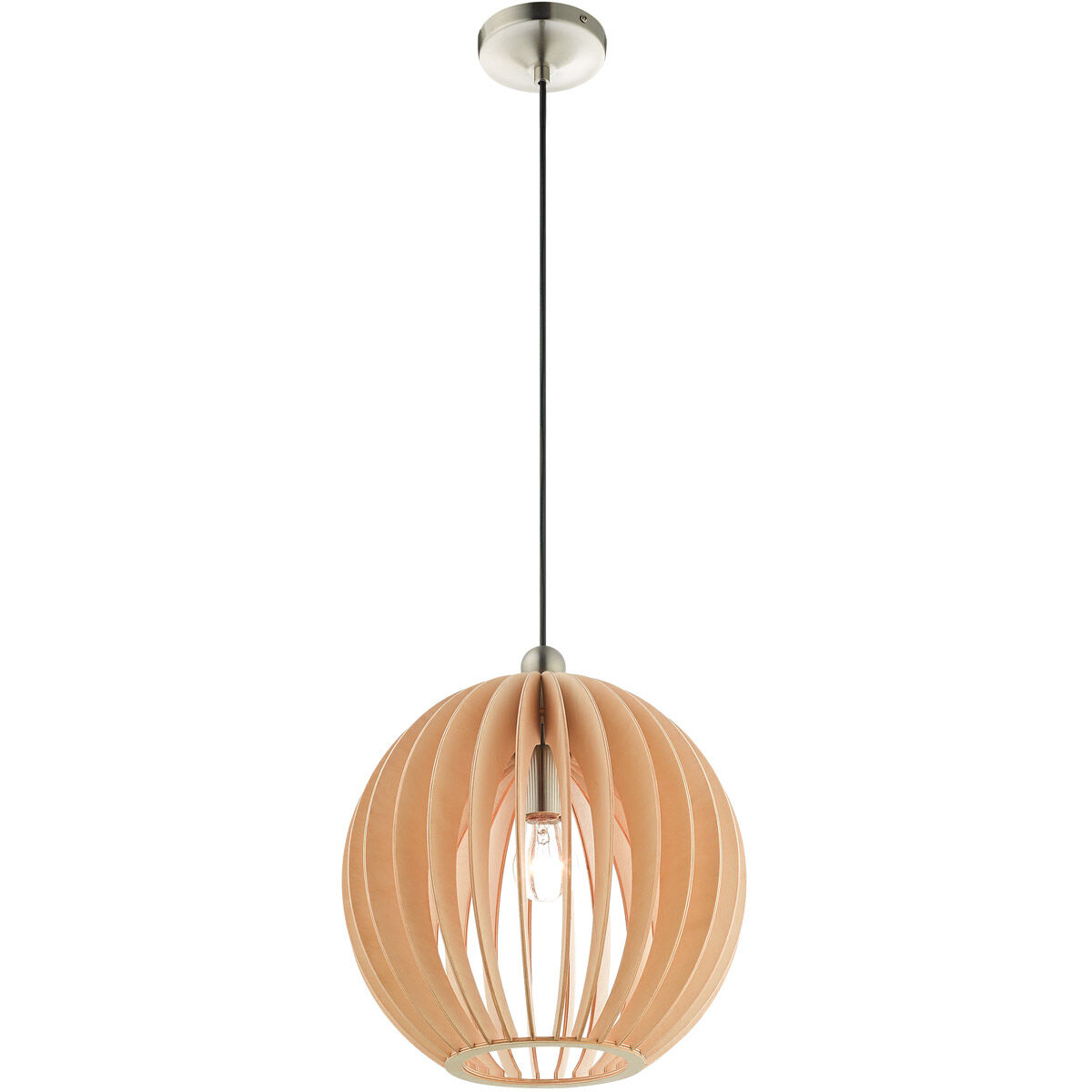 Pendants 1 Light 13 inch Brushed Nickel Pendant Ceiling Light