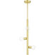 Bannister 3 Light 6 inch Satin Brass Pendant Ceiling Light
