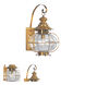 Harbor 1 Light 20 inch Flemish Brass Outdoor Wall Lantern