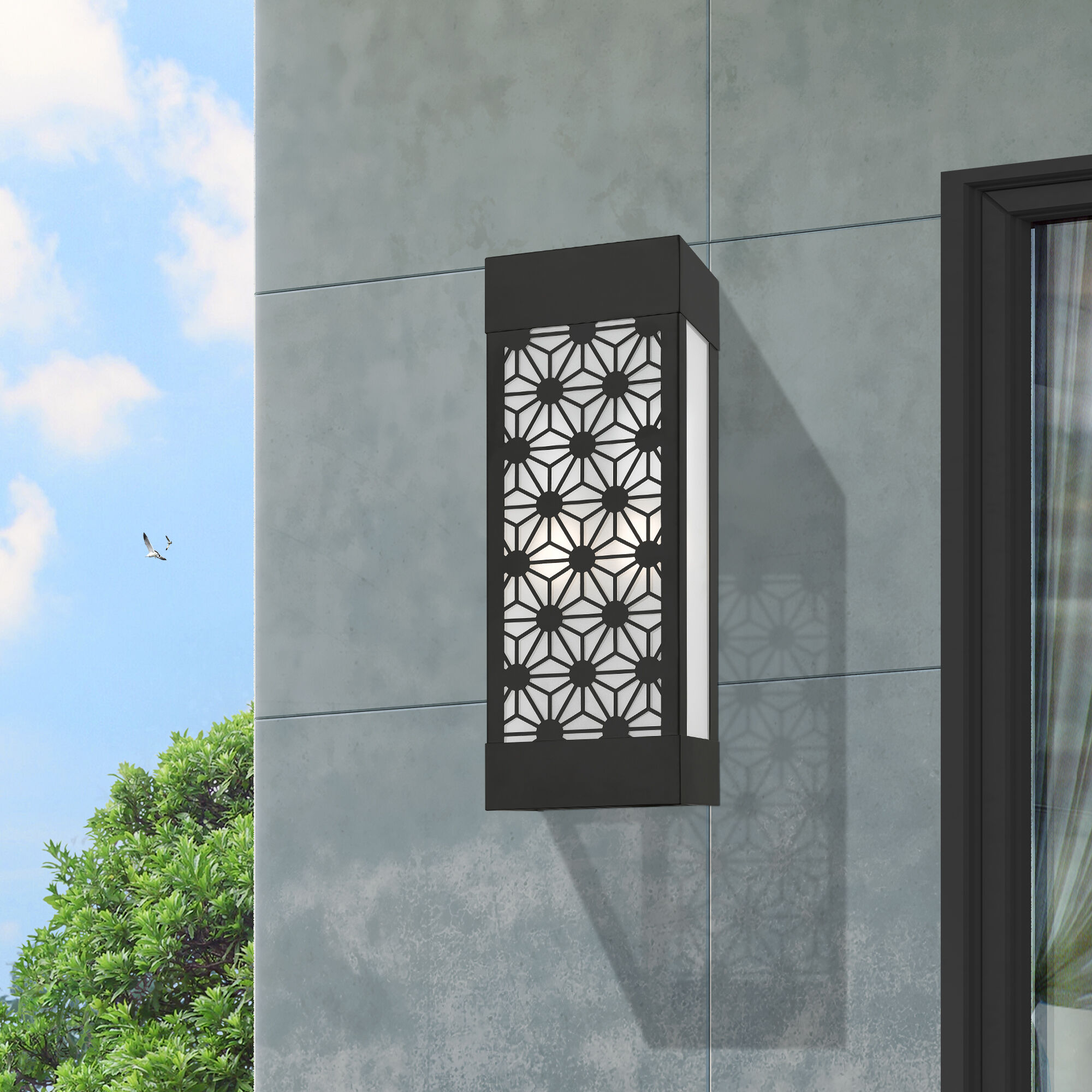 Berkeley 2 Light 17 inch Black Outdoor Sconce