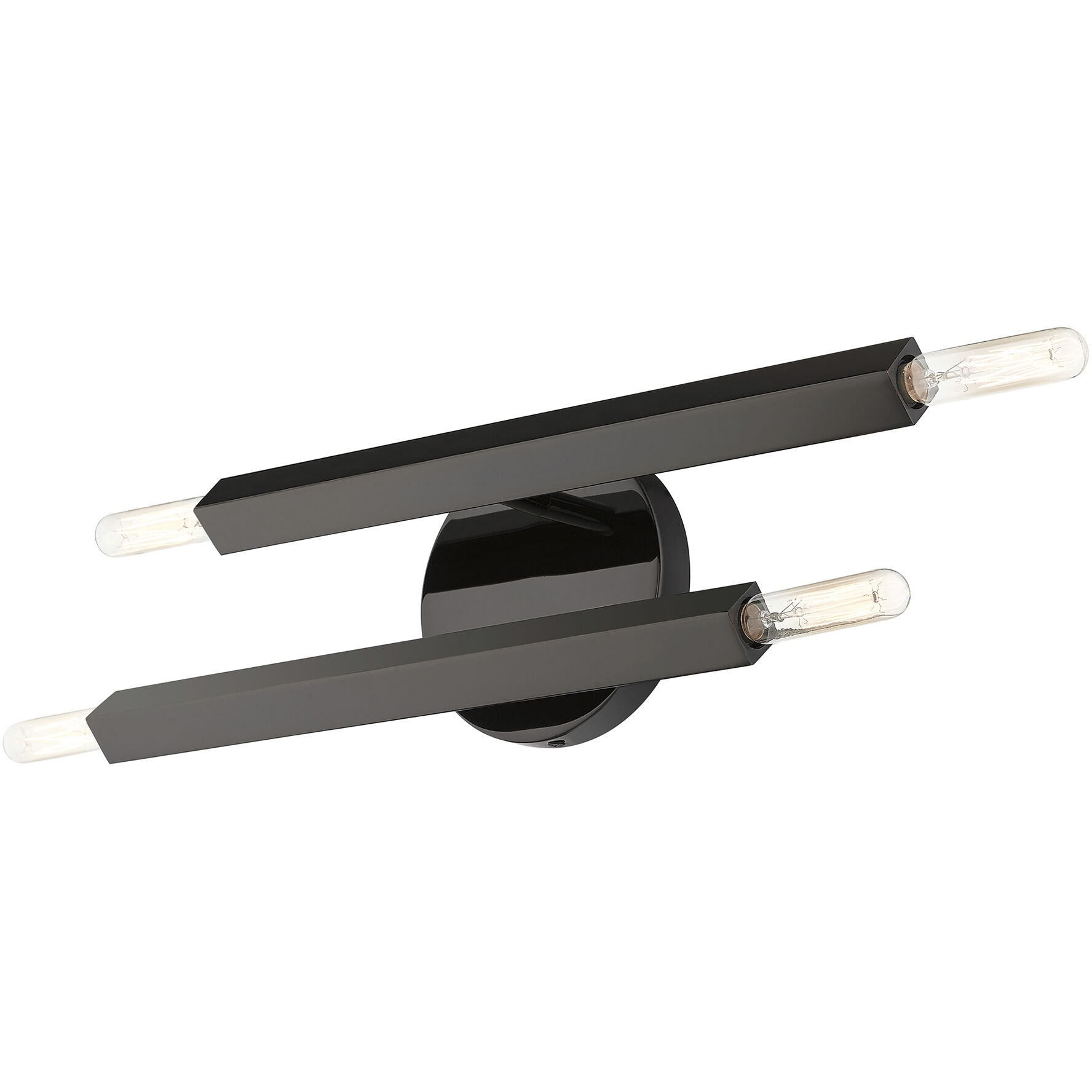 Monaco 4 Light 5.13 inch Black Chrome ADA Wall Sconce Wall Light