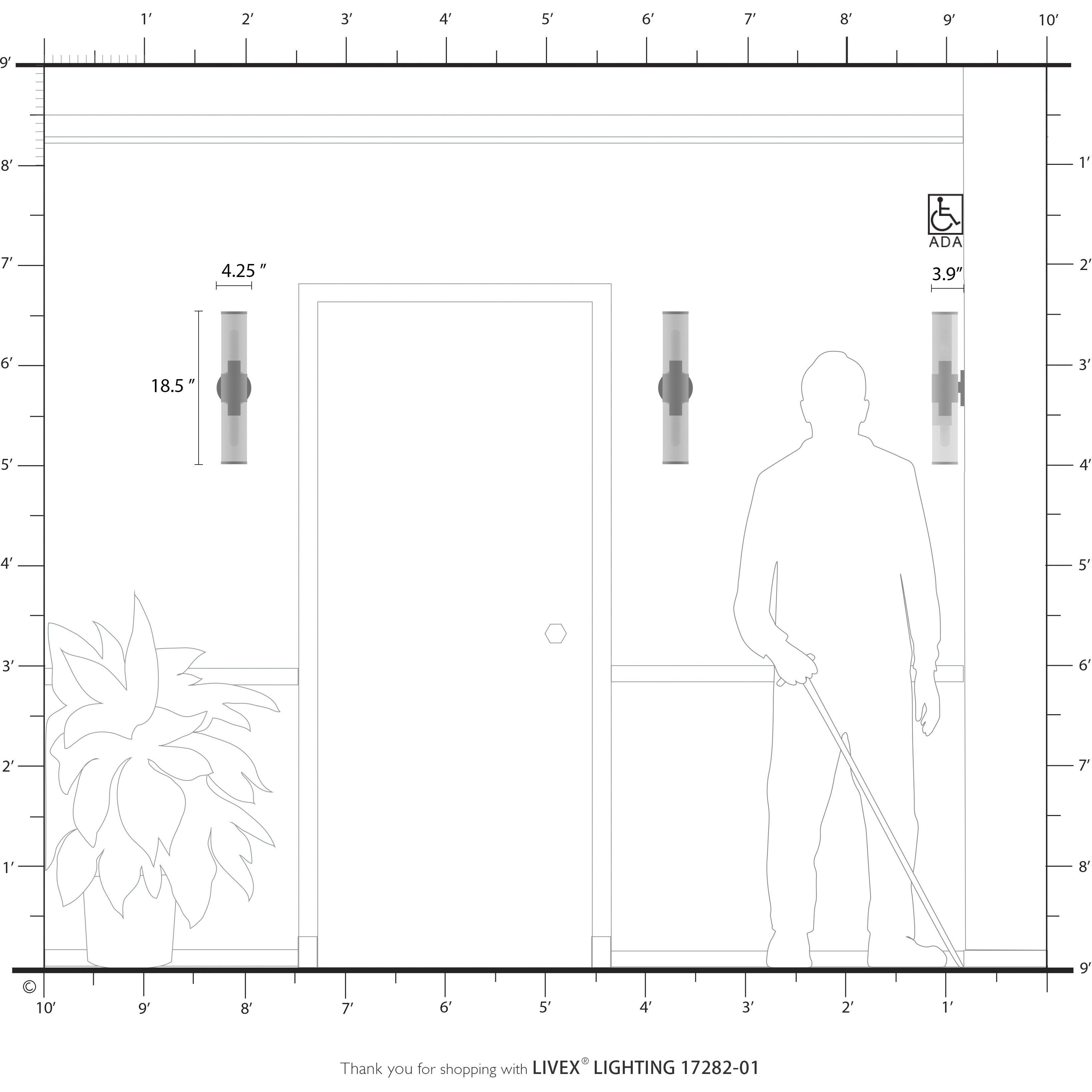 Banca 2 Light 4 inch Antique Brass ADA Vanity Sconce Wall Light