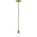 Lansdale 1 Light 5 inch Antique Brass Single Pendant Ceiling Light, Single