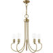 Bari 5 Light 25 inch Antique Brass Chandelier Ceiling Light