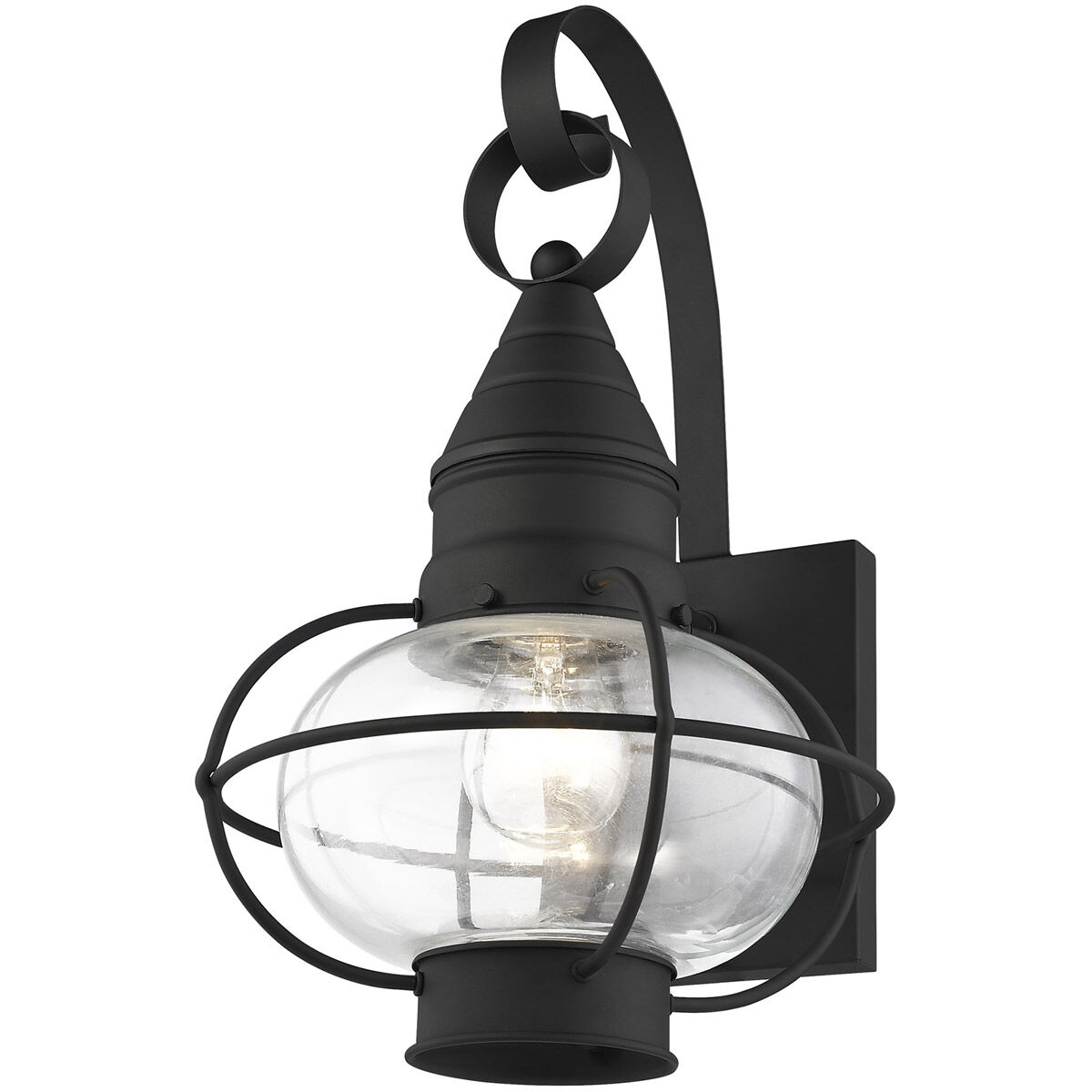 Newburyport 1 Light 14.75 inch Black Outdoor Wall Lantern