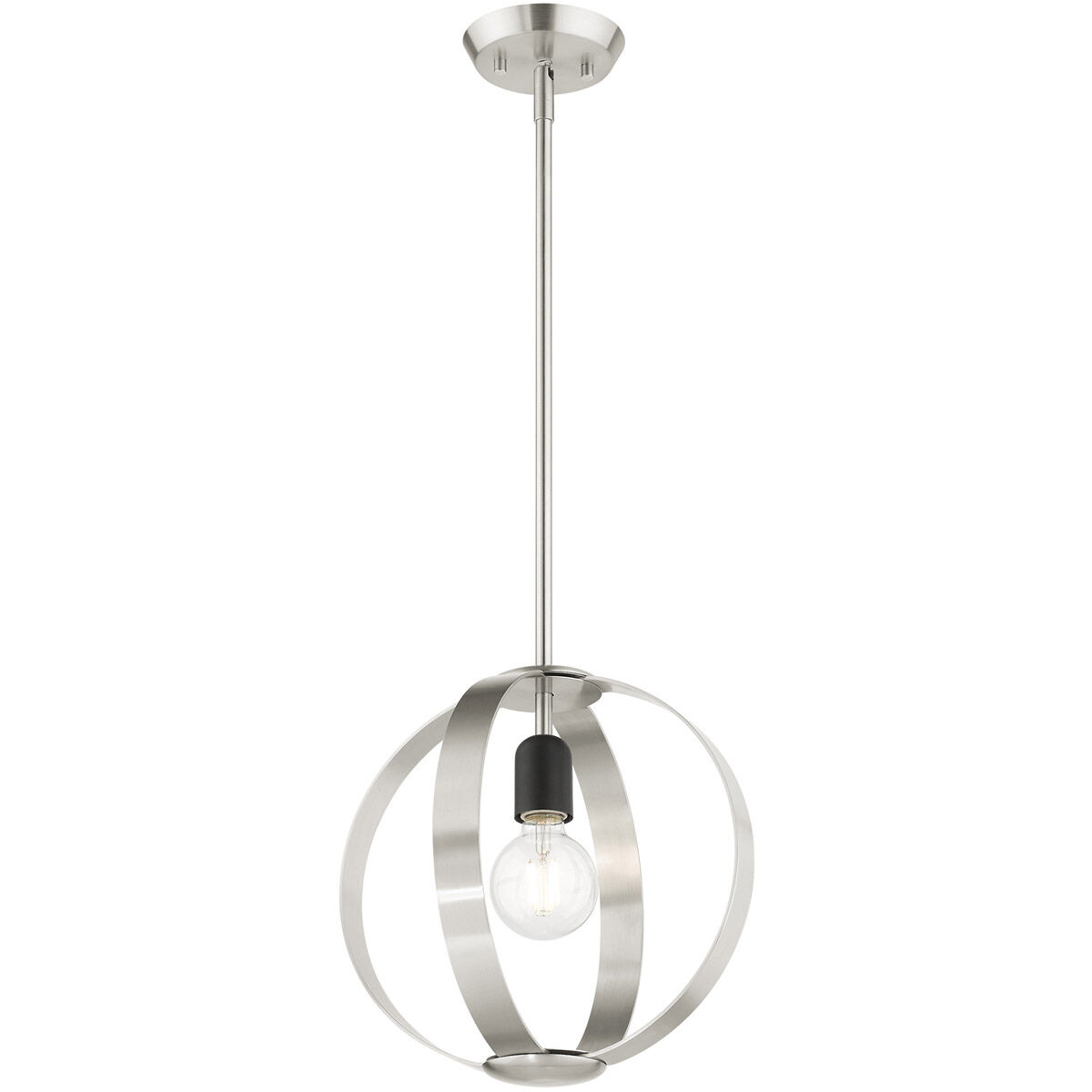 Modesto 1 Light 12 inch Brushed Nickel Pendant Ceiling Light