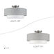 Brookmeade 3 Light 18 inch Brushed Nickel Semi-Flush Ceiling Light