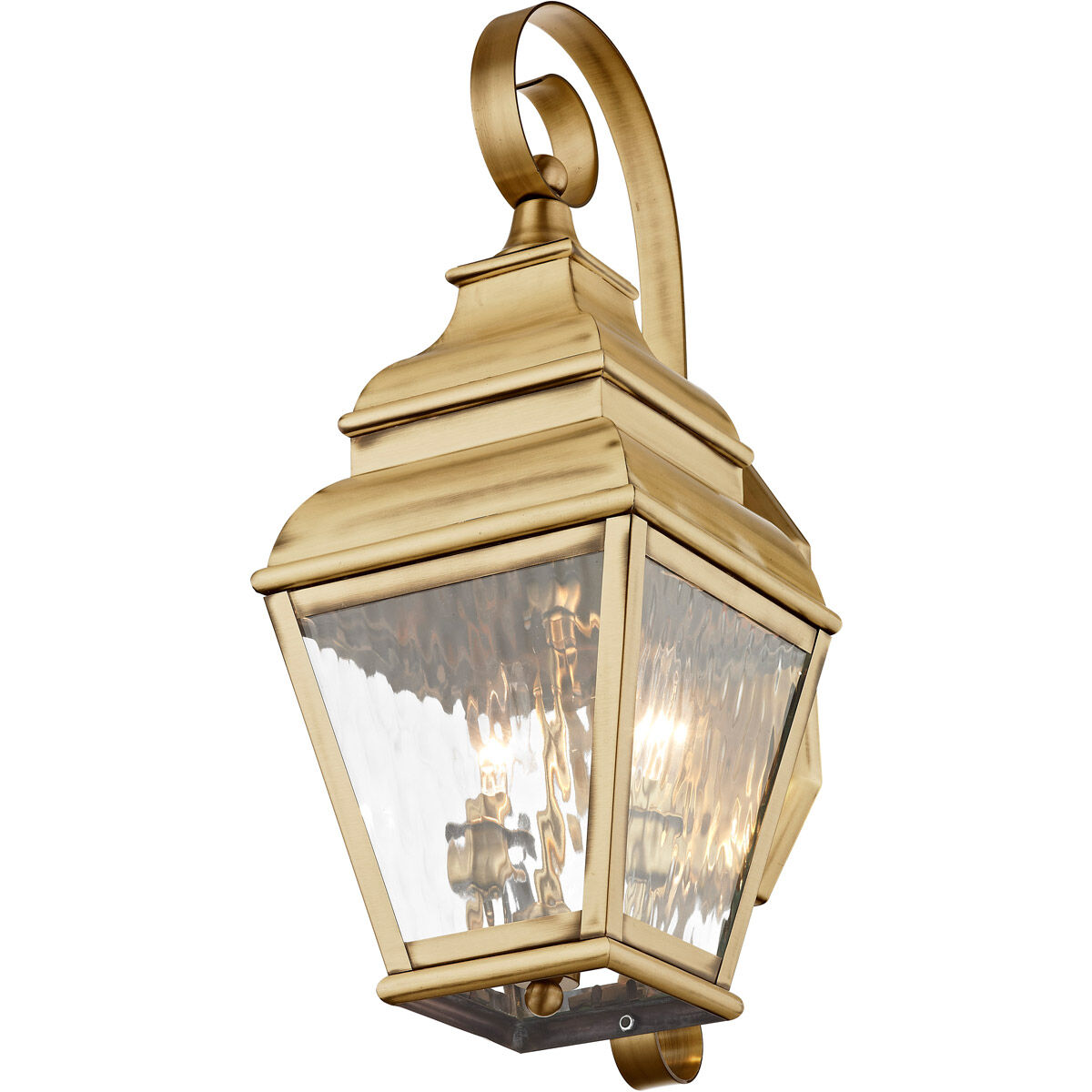 Exeter 2 Light 22 inch Antique Brass Outdoor Wall Lantern