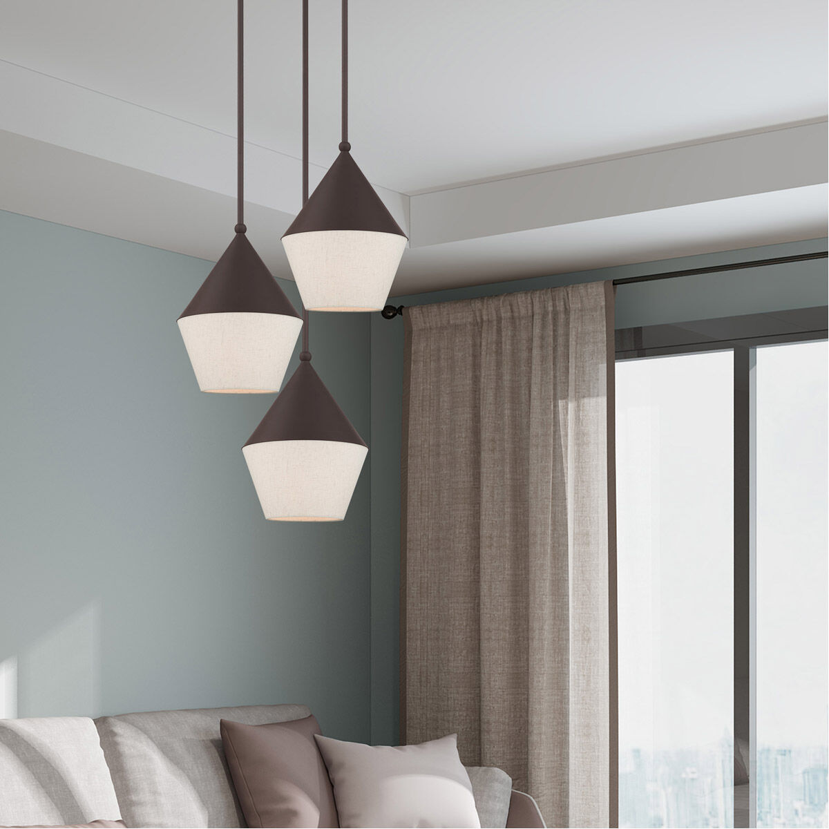 Stockholm 1 Light 10 inch Bronze Mini Pendant Ceiling Light