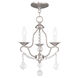 Chesterfield 3 Light 12 inch Brushed Nickel Mini Chandelier Ceiling Light
