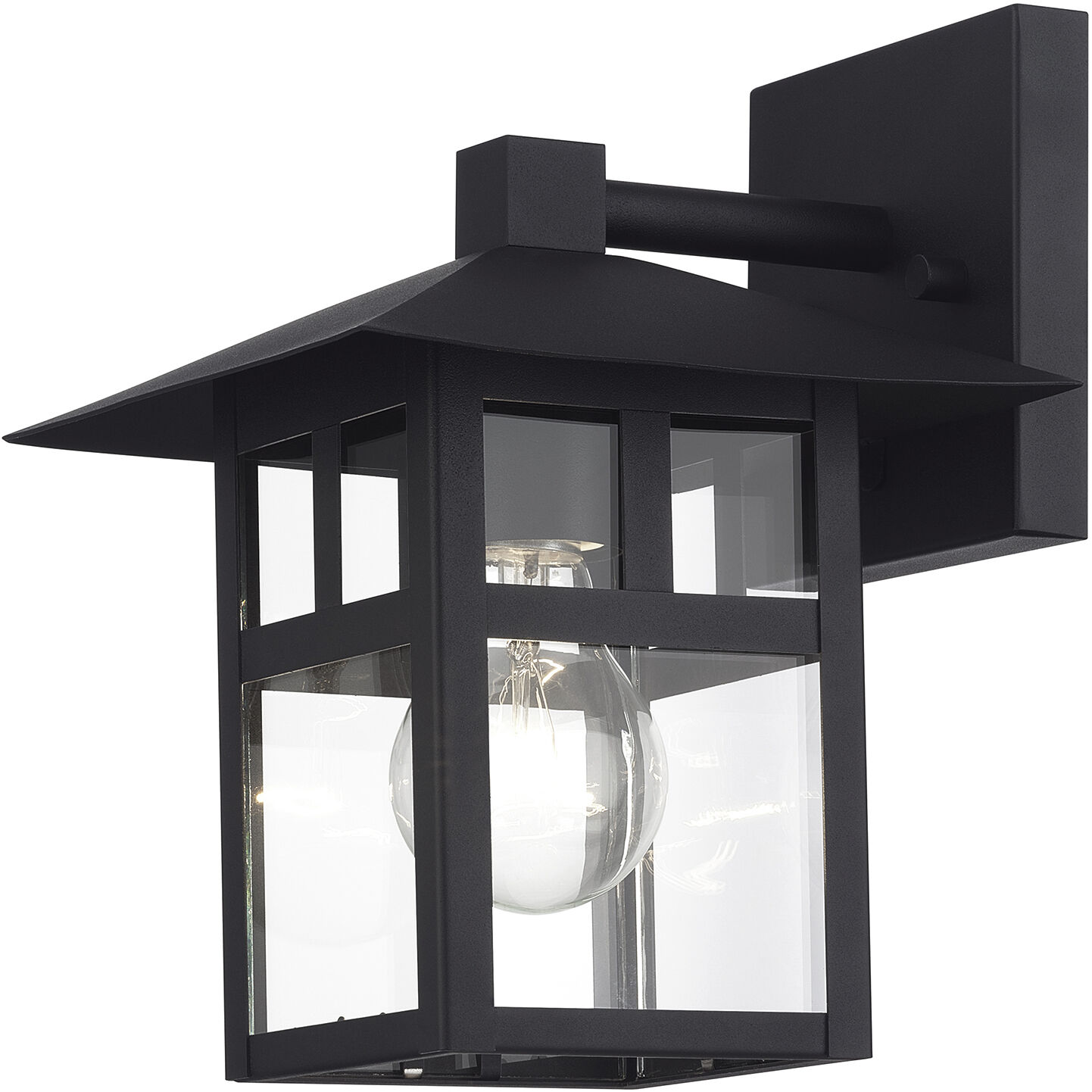 Crestlake 1 Light 9.5 inch Textured Black Outdoor Wall Lantern
