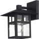Crestlake 1 Light 9.5 inch Textured Black Outdoor Wall Lantern