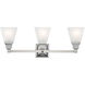 Mission 3 Light 25 inch Polished Chrome Bath Vanity Wall Light
