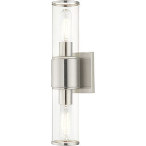 Quincy 2 Light 16 inch Brushed Nickel Vanity Sconce Wall Light