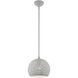 Charlton 1 Light 10 inch Nordic Gray with Brushed Nickel Accents Pendant Ceiling Light