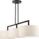 Meridian Linear Chandelier Ceiling Light in English Bronze