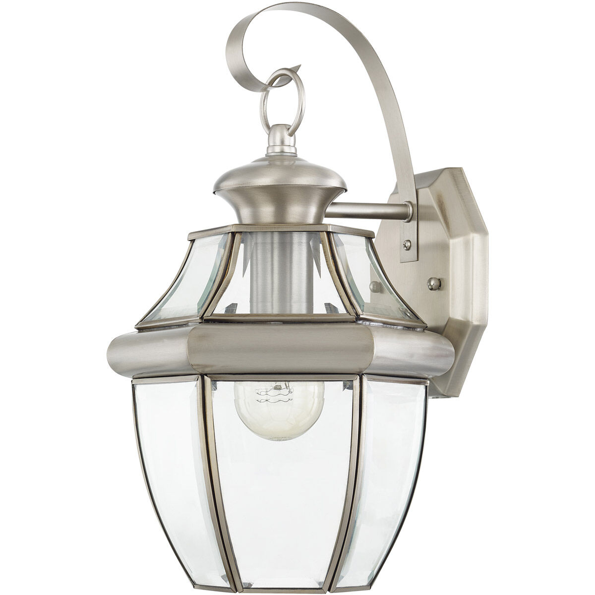 Monterey 1 Light 13 inch Brushed Nickel Outdoor Wall Lantern