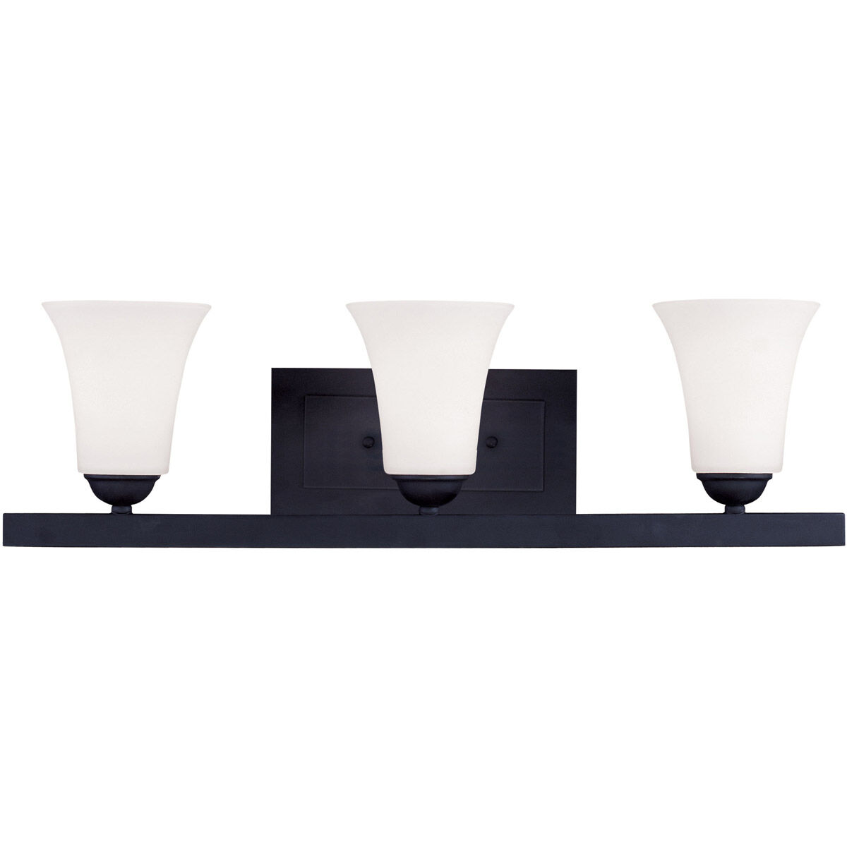 Ridgedale 3 Light 25 inch Black Bath Vanity Wall Light