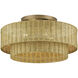 Weavington 4 Light 21 inch Antique Gold Leaf Semi Flush Mount Ceiling Light, Extra Large